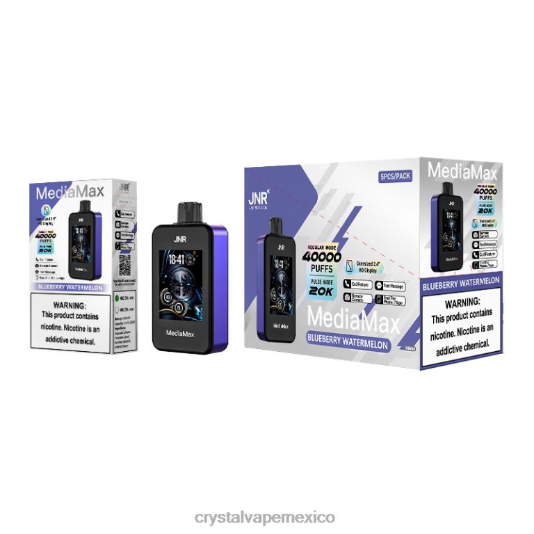 L20VV12- JNR vape México -JNR MediaMax bocanada de 40k sandía de arándanos