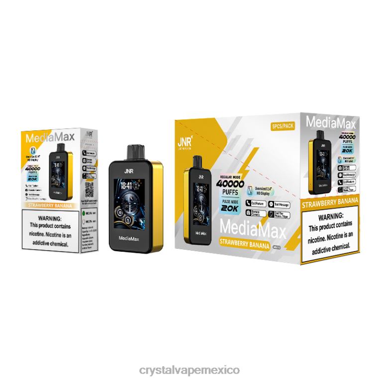 L20VV16- JNR vape nicotine content -JNR MediaMax bocanada de 40k plátano fresa