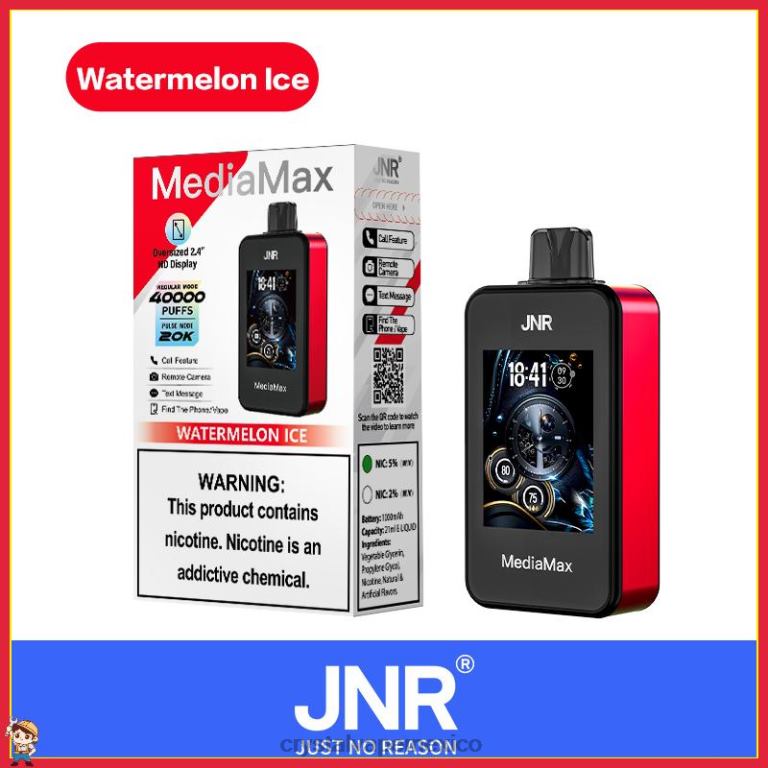 L20VV18- JNR vapes website -JNR MediaMax bocanada de 40k hielo de sandia