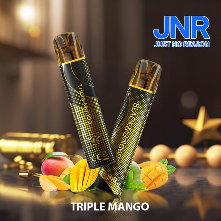 JNR vape flavours - mango triple 0LTP285 jnr negro y dorado