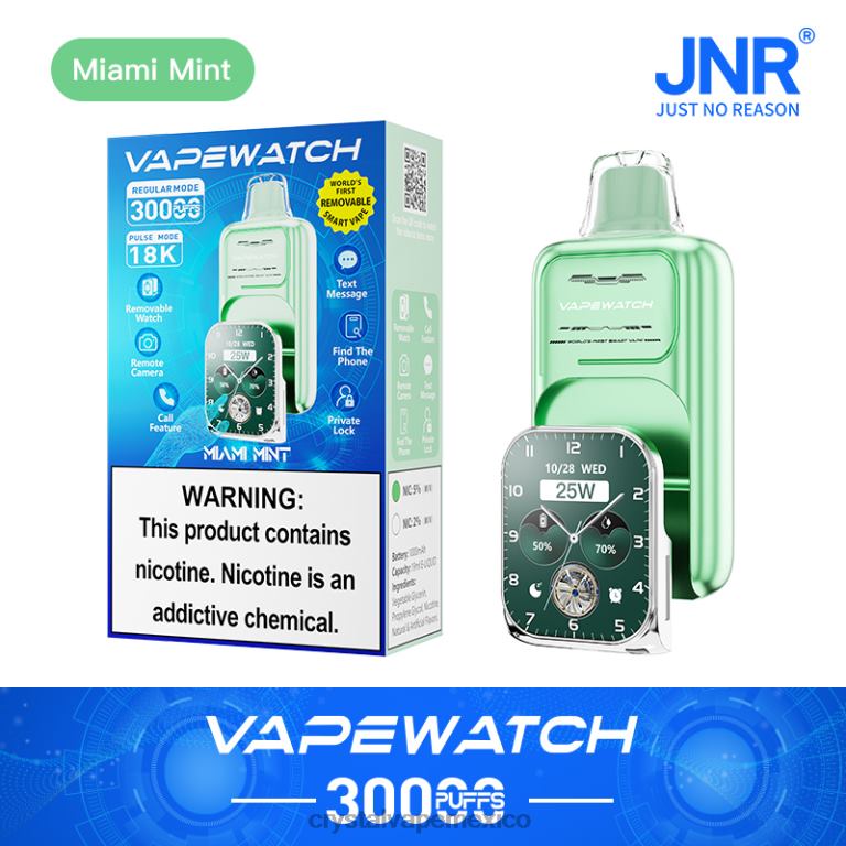 L20VV8- JNR vapes website -JNR reloj vapeador menta de miami